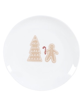 Plato ensalada navideño Haus Holidays Santa Bakery de cerámica