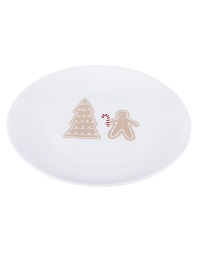 Plato ensalada navideño Haus Holidays Santa Bakery de cerámica