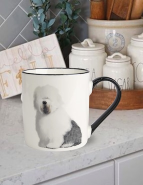 Taza cappuccino Haus Viejo pastor inglés
