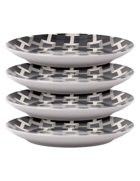Set platos ensalada Haus Busan de porcelana 4 piezas