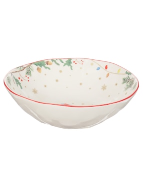 Bowl Navideño Christmas Spirit Gnomo De Porcelana