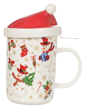 Taza Con Tapa Christmas Spirit 3 Piezas