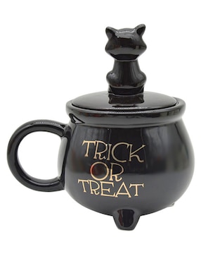 Taza de Halloween con tapa Cementerium Calderos 2 piezas