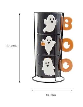 Set tazas de colección Halloween Cementerium 4 piezas