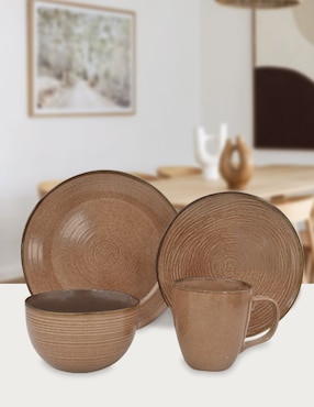 Vajilla cerrada Haus de stoneware para 4 personas