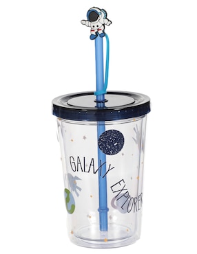 Vaso Con Tapa Y Popote Haus Kids Con 4 Piezas