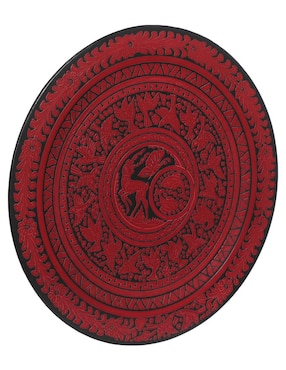 Figura decorativa circular Tmna de madera