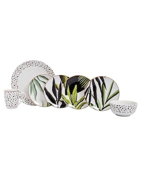 Vajilla cerrada Bluebell & Co. lua de porcelana para 4 personas