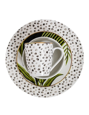 Vajilla cerrada Bluebell & Co. lua de porcelana para 4 personas