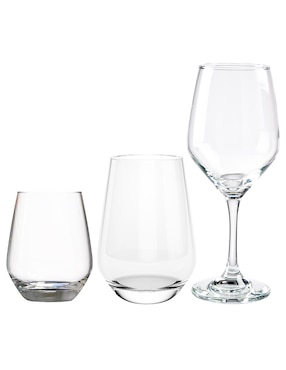 Set vaso Doble Pack Cristar Sicilia de vidrio con 18 piezas