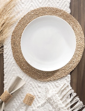 Plato base Cantia Lolo de fibras naturales 6 piezas