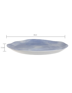Plato trinche Haus Watercolor Sunset de porcelana