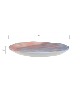 Plato ensalada Haus Watercolor Sunset de porcelana