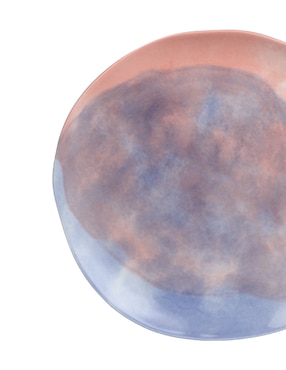 Plato ensalada Haus Watercolor Sunset de porcelana