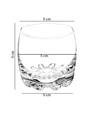 Set de tequileros Wünd de vidrio con 6 piezas
