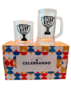 Set de vasos cerveceros Bluebell & Co. Cool Dad de vidrio con 2 piezas