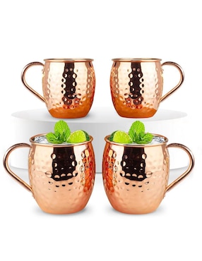 Vaso Cocktail Magma Life De Acero Inoxidable Con 4 Piezas