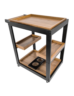 Carro de servicio áreas múltiples Haus madera