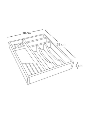 Porta cubiertos haus organiza cubiertos de madera