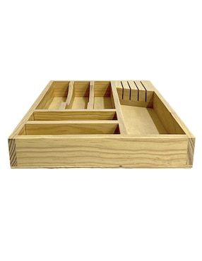 Porta cubiertos haus organiza cubiertos de madera