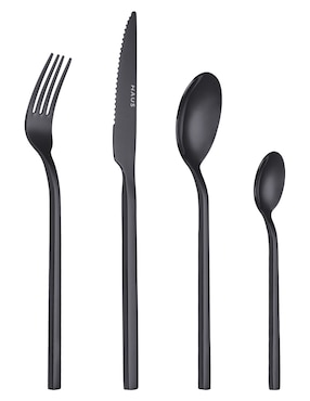 Set cubiertos Haus Dazzle de acero inoxidable 24 piezas