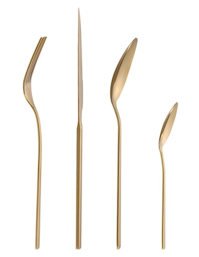 Set cubiertos Haus Glow de acero inoxidable 16 piezas