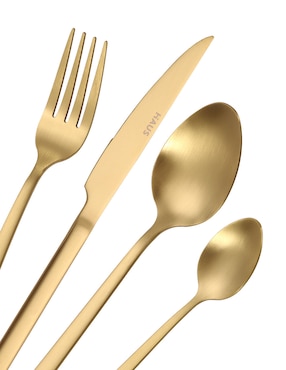 Set cubiertos Haus Glow de acero inoxidable 16 piezas