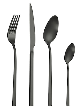Set cubiertos Haus Glow de acero inoxidable 24 piezas