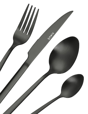 Set cubiertos Haus Glow de acero inoxidable 24 piezas