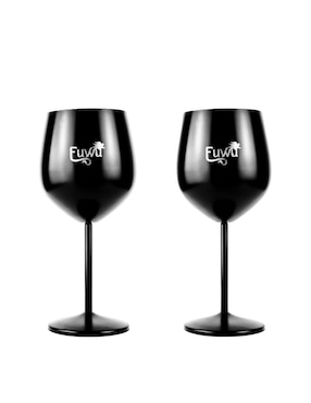 Set De Copas Para Vino Fuwu De Acero Inoxidable 2 Piezas