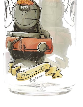 Vaso con tapa y popote Haus Kids Harry Potter de Vidrio con 3 piezas