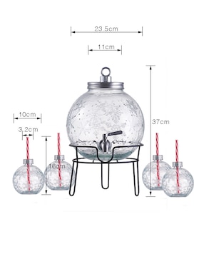 Vitrolero de vidrio Christmas Spirit Snowball Season