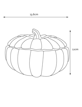 Contenedor Haus Pumpkin Harvest de cerámica