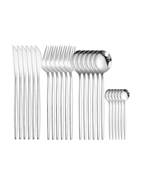 Set cubiertos Myrva de acero inoxidable 24 piezas