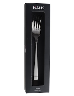 Tenedor Haus Black & Silver de acero inoxidable