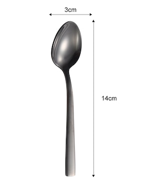 Cuchara Haus Black & Silver para té