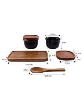 Set de especieros estante Haus Acai & Glass