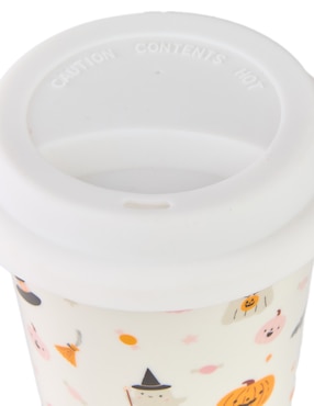 Termo Haus de Halloween de gres con tapa a presión 350 ml