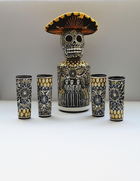 Licorera Mexskeletons Día de muertos forma irregular