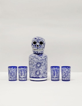 Licorera Mexskeletons Mezcal forma irregular