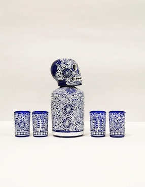 Licorera Mexskeletons Mezcal forma irregular