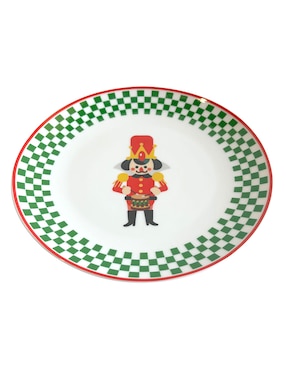 Plato postre navideño Haus Holidays Nutcracker de porcelana