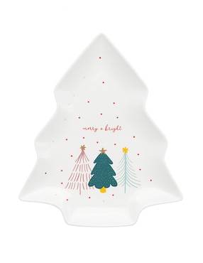 Charola decorativa navideña Haus Holidays de porcelana