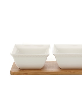 Set salsera Haus Mambu de porcelana