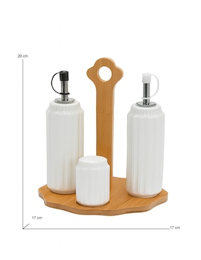Set de aceite y vinagre Haus de porcelana