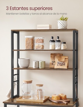 Estante de madera con metal Vasagle Bellita MKKS019B01