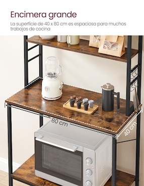 Estante de madera con metal Vasagle Bellita MKKS019B01