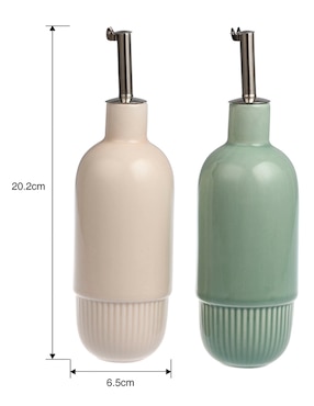 Set de aceite y vinagre Haus de porcelana