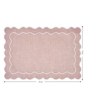 Mantel individual rectangular de poliéster Bluebell & Co. Valentines