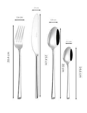 Set cubiertos Haus de acero inoxidable 16 piezas
